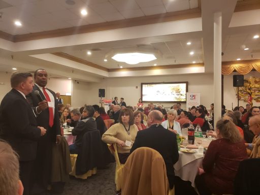 MCRCC Lunar New Year Celebration John speaking to the audience at the Montgomery County Lunar New Year Celebration